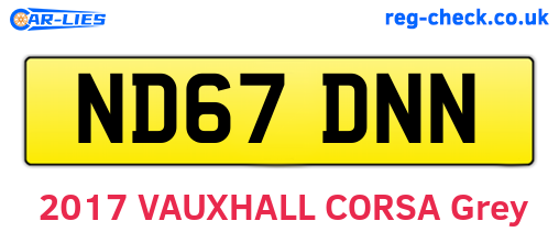 ND67DNN are the vehicle registration plates.