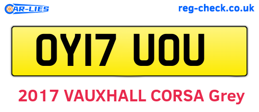 OY17UOU are the vehicle registration plates.