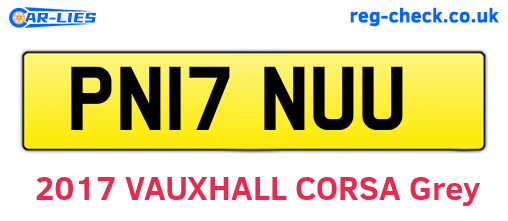 PN17NUU are the vehicle registration plates.