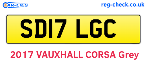 SD17LGC are the vehicle registration plates.