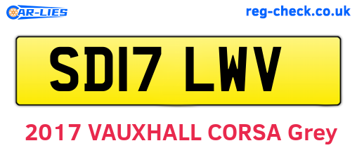 SD17LWV are the vehicle registration plates.