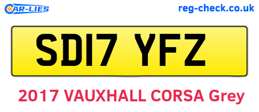 SD17YFZ are the vehicle registration plates.
