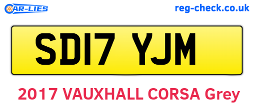 SD17YJM are the vehicle registration plates.
