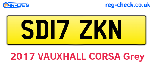 SD17ZKN are the vehicle registration plates.