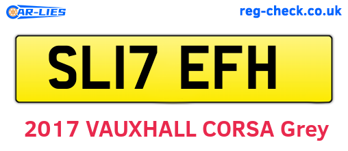 SL17EFH are the vehicle registration plates.