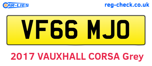 VF66MJO are the vehicle registration plates.