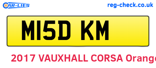 M15DKM are the vehicle registration plates.