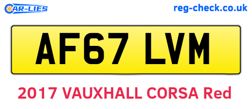 AF67LVM are the vehicle registration plates.