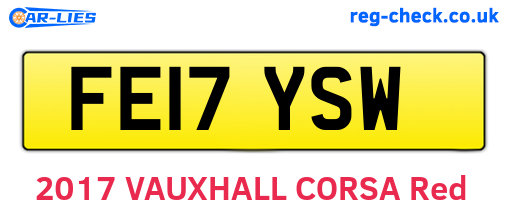 FE17YSW are the vehicle registration plates.