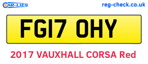 FG17OHY are the vehicle registration plates.