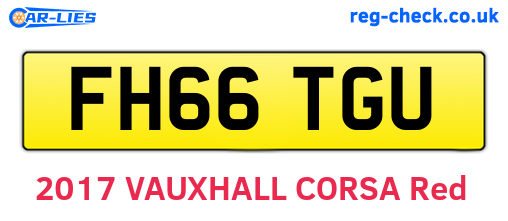 FH66TGU are the vehicle registration plates.