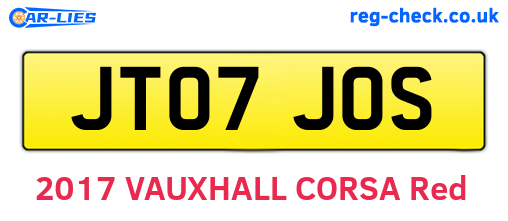 JT07JOS are the vehicle registration plates.