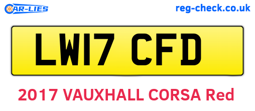 LW17CFD are the vehicle registration plates.