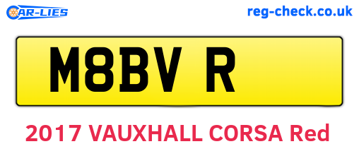 M8BVR are the vehicle registration plates.