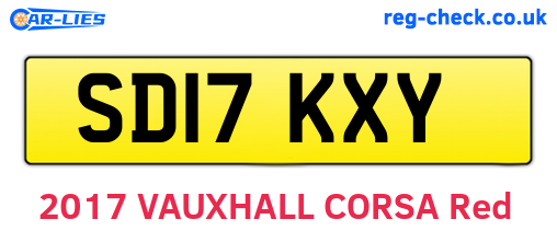 SD17KXY are the vehicle registration plates.