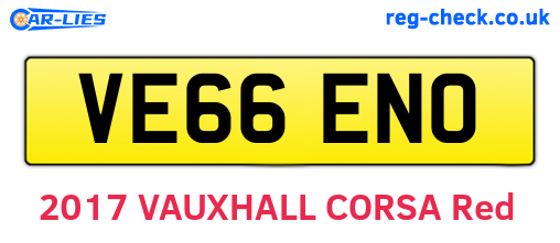 VE66ENO are the vehicle registration plates.