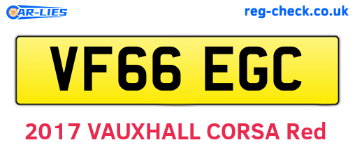 VF66EGC are the vehicle registration plates.
