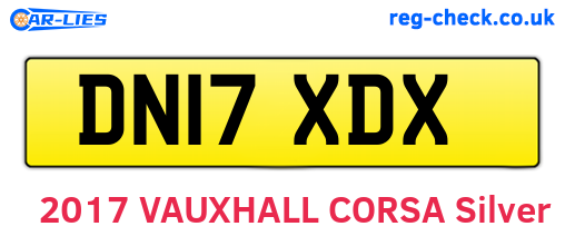 DN17XDX are the vehicle registration plates.