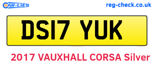 DS17YUK are the vehicle registration plates.