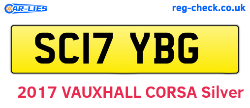 SC17YBG are the vehicle registration plates.