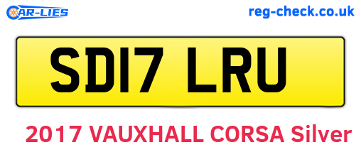 SD17LRU are the vehicle registration plates.