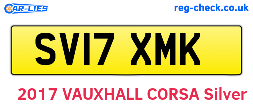 SV17XMK are the vehicle registration plates.