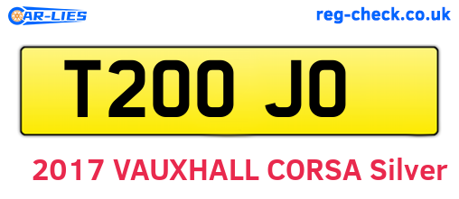T20OJO are the vehicle registration plates.