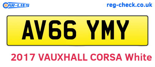 AV66YMY are the vehicle registration plates.