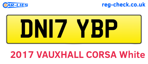 DN17YBP are the vehicle registration plates.