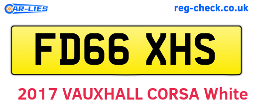 FD66XHS are the vehicle registration plates.