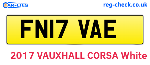 FN17VAE are the vehicle registration plates.