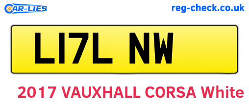 L17LNW are the vehicle registration plates.