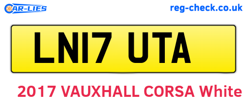 LN17UTA are the vehicle registration plates.