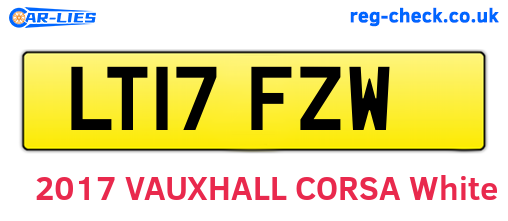 LT17FZW are the vehicle registration plates.