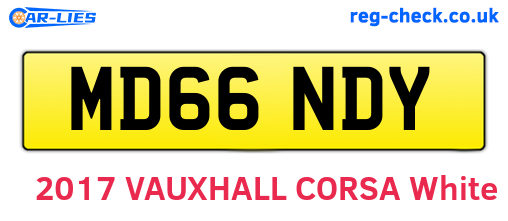 MD66NDY are the vehicle registration plates.