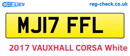 MJ17FFL are the vehicle registration plates.