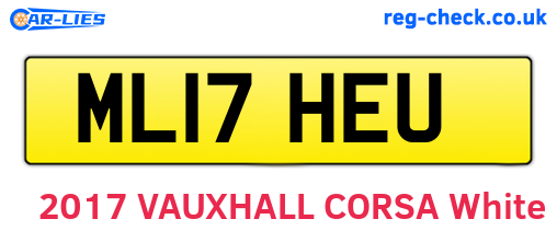 ML17HEU are the vehicle registration plates.