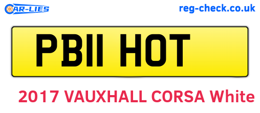 PB11HOT are the vehicle registration plates.