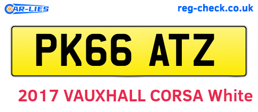 PK66ATZ are the vehicle registration plates.