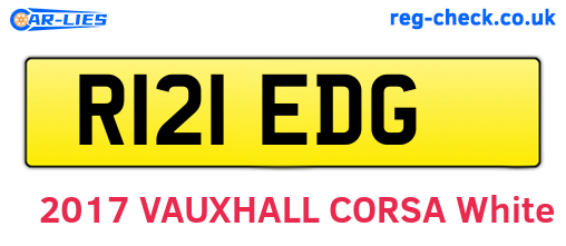 R121EDG are the vehicle registration plates.