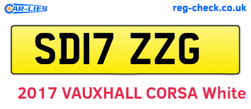 SD17ZZG are the vehicle registration plates.