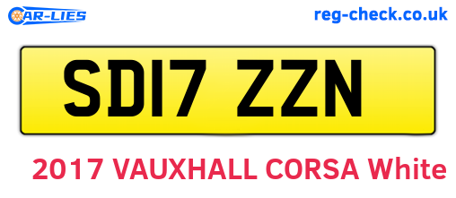 SD17ZZN are the vehicle registration plates.