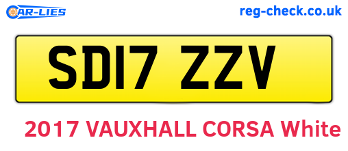 SD17ZZV are the vehicle registration plates.