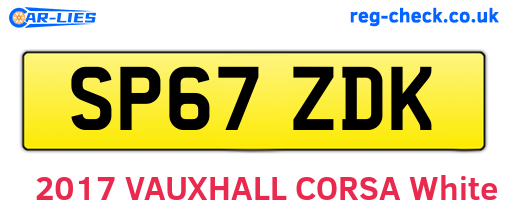 SP67ZDK are the vehicle registration plates.