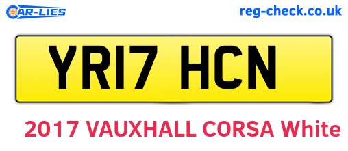 YR17HCN are the vehicle registration plates.