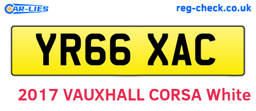 YR66XAC are the vehicle registration plates.