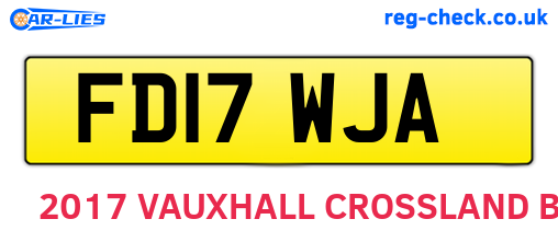 FD17WJA are the vehicle registration plates.