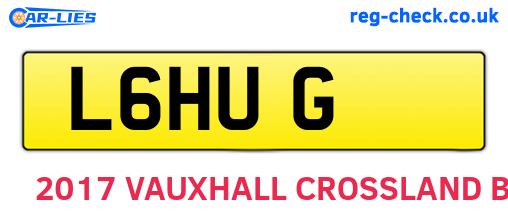 L6HUG are the vehicle registration plates.