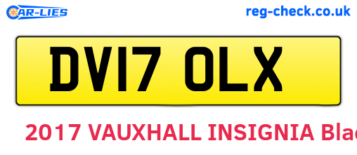 DV17OLX are the vehicle registration plates.