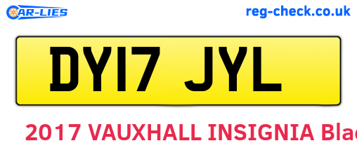 DY17JYL are the vehicle registration plates.